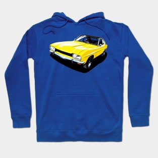 British Ford Capri in yellow Hoodie